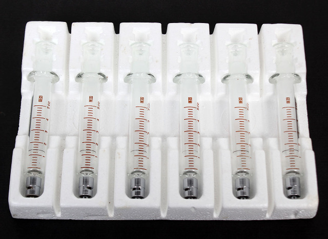 B-D 5cc MultiFit Glass Interchangeable Syringe w/ Luer Lock Tip -LOT of 6-