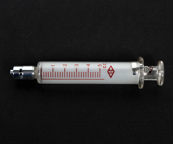 I-C Ideal 5cc Glass Interchangeable Syringe w/ Luer Lock Tip