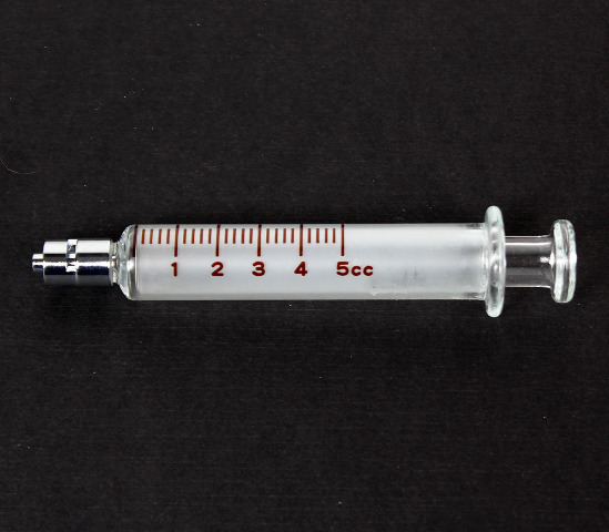 NEW B-D Ideal Yale 5cc Glass Interchangeable Syringe w/ Luer Lock Tip, Unbranded