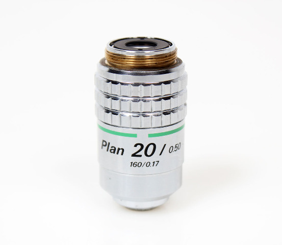Nikon Plan 20/0.50, 160/0.17 Microscope Objective Lens, 20X, RMS Thread