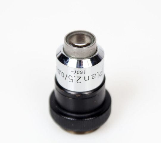Carl Zeiss Plan 2.5/0.08 Microscope Objective Lens 160mm 2.5x RMS, RMS