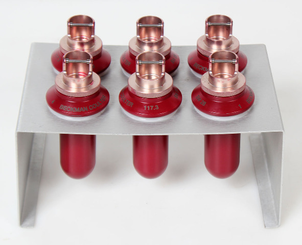 Beckman SW-28 Centrifuge Rotor - 6 x 117.3g Adapters Only + Stand w/ Warranty