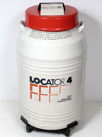 Thermolyne Locator 4 LN2 Cryogenic 110L Liquid Nitrogen Dewar w/ Racks, Monitor