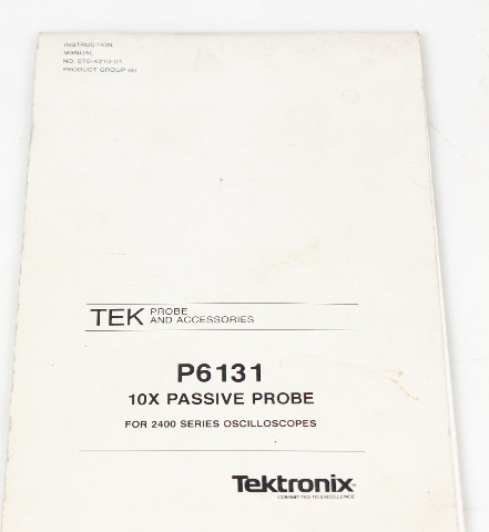 Tektronix Instruction Manual for P6131 10X Passive Probe
