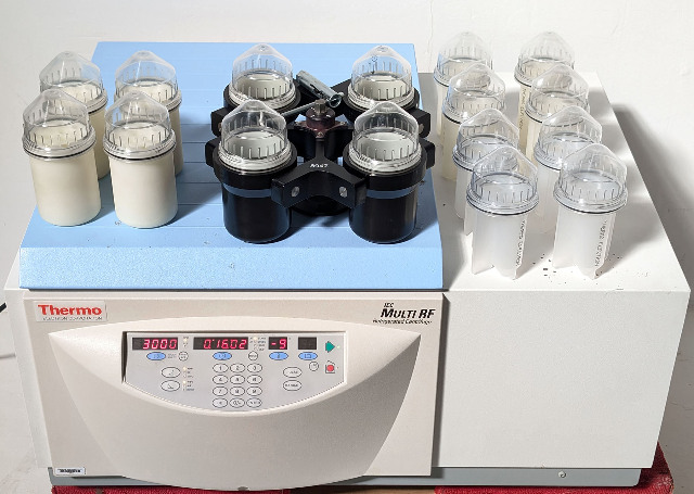 Thermo IEC Multi-RF 120 Refrigerated Centrifuge + Multiple Rotors, -9°C TESTED