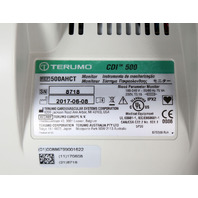 Terumo CVS CDI-500 Gas Parameter Monitor System w/ Probes, Printer