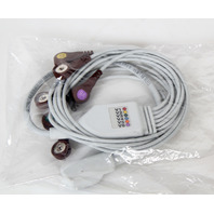 Zoll V-Lead ECG EKG AAMI Propaq MD 6-Wire Cable, Ref. 8300-0804-01