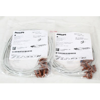 NEW Philips M1976A 5 Cable ECG Leadset, Grabber, AAMI, ICU Ref 989803125881