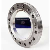 MDC Stainless UHV High Vacuum 6" OD Angled Glass Viewport Conflat Flange - DN100