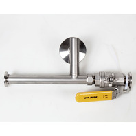 MDC Stainless HV High Vacuum Tee/Manifold w/ Valve KF NW40 NW16