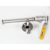 MDC Stainless HV High Vacuum Tee/Manifold w/ Valve KF NW40 NW16 MDC Stainless HV High Vacuum Tee/Manifold w/ Valve KF NW40 NW16