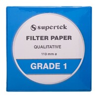 Supertek Grade 1 Qualitative Filter Paper, 110 mm Diameter - New 100 Pk