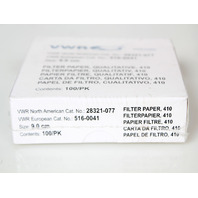 VWR Filter Paper Qualitative Grade 410, 9.0 cm, 1mm Pore - NEW 100 pk