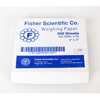 Fisherbrand Fisher Scientific Weighing Weigh Paper 4x4" 09-898-12B -NEW 500 Pk-