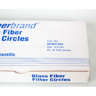 Fisherbrand Grade G6 Glass Fiber Filter Circles 5.5cm , 09-804-55A -NEW 100 Pk-