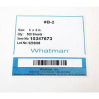 Whatman Grade B-2 Kjeldahl Analysis Weighing Paper 6x6" 10347673 -NEW 500 Pk-