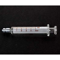 B-D Becton Dickinson 5cc MultiFit Glass Interchangeable Syringe w/ Luer Lock Tip