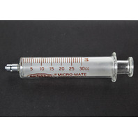 Popper Perfektum 30cc Micro-Mate Glass Interchangeable Syringe w/ Luer Lock Tip