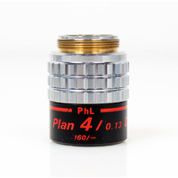 Nikon PhL Plan 4 / 0.13 DL Phase Contrast Microscope Objective Lens 160mm