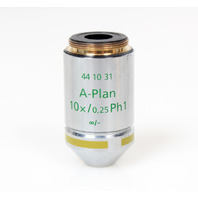 Zeiss A-Plan 10x /0.25 Ph1 Phase Contrast Microscope Objective Lens RMS, 441031