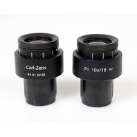 Zeiss PI 10x/18 Microscope Eyepiece Set (Pair) 44 41 32, 30MM - 444132