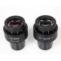 Zeiss PI 10x/18 Microscope Eyepiece Set (Pair) 44 41 32, 30MM - 444132