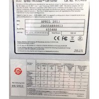 BD FACSJazz 3-Laser Cell Sorter Flow Cytometer 655488 w/ FACS Sortware Computer