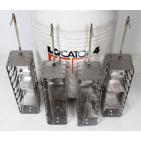 Thermolyne Locator 4 LN2 Cryogenic 110L Liquid Nitrogen Dewar w/ Racks, Monitor