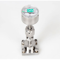 Fujikin GW UHP Gas Compound Pressure Gauge, -0.1 to 0.4 MPa, 316L-P -Warranty-