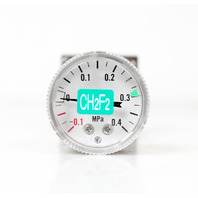 Fujikin GW UHP Gas Compound Pressure Gauge -0.1 to 0.4 MPa, 316L-P -Warranty-