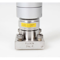 Fujikin Pneumatic Diaphragm Valve N.C 316L-P, O.P 0.39~0.59MPa 059577 -Warranty-
