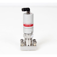 Fujikin Pneumatic Diaphragm Valve N.C 316L-P, O.P 0.39~0.59MPa 053801 -Warranty-