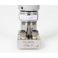 Fujikin Pneumatic Diaphragm Valve N.C 316L-P, O.P 0.39~0.59MPa 053801 -Warranty-