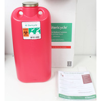 Stericycle 3-Gallon Sharps Mailback System Screw-Top Medical Waste Container