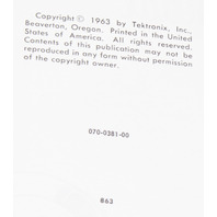 Tektronix Instruction Manual for P6006 Probe