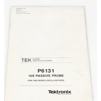 Tektronix Instruction Manual for P6131 10X Passive Probe