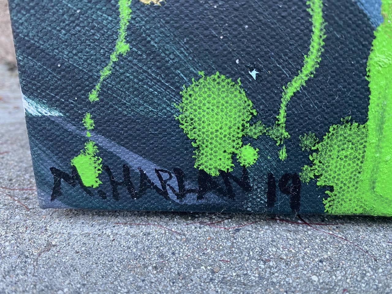 Primal Jungle Abstract Oil Painting Minimalist Wall Home ...