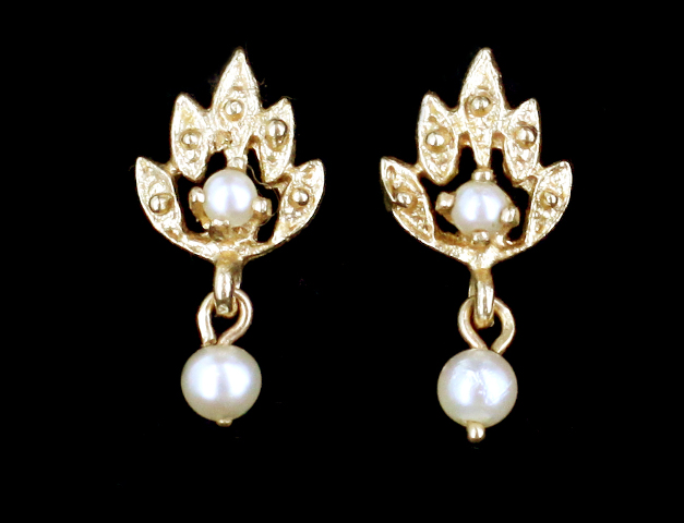 vintage peacock earrings