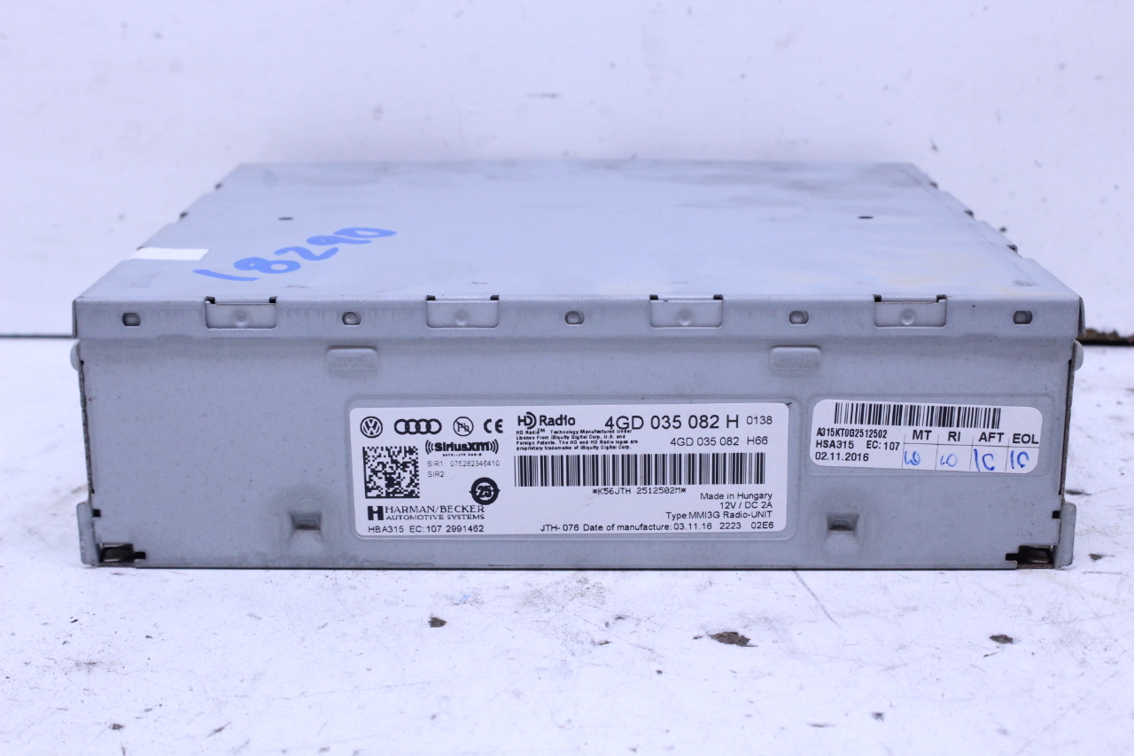 2017 Audi A8L Sirius Satellite Radio Receiver 4GD035082H OEM 18290-4gd035082h