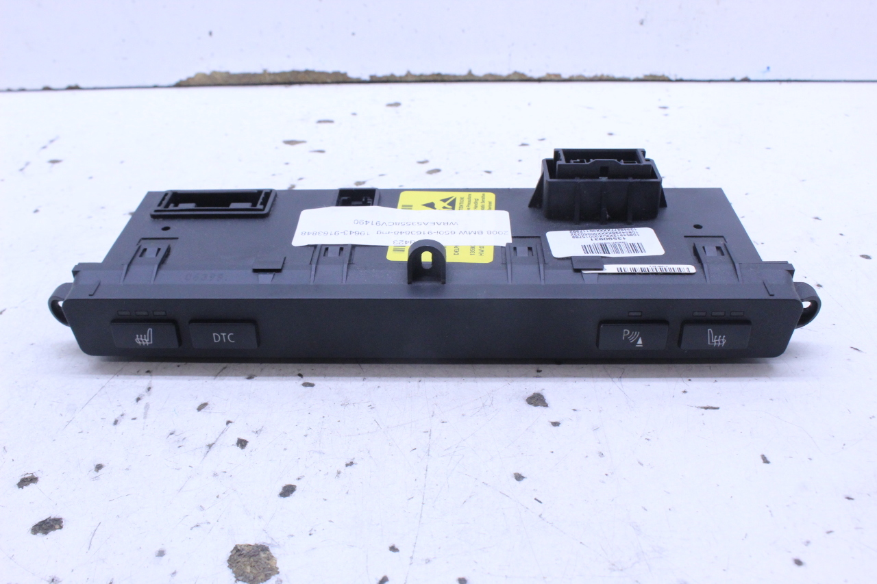 2008 2009 2010 BMW 650i E63 Seat Heater DTC Parking Switch 9163848 OEM
