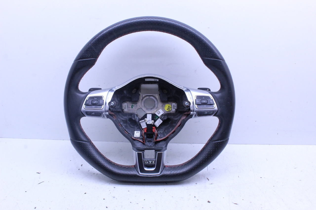 2010-2014 Volkswagen Golf GTI 3 Spoke Leather Steering Wheel with Paddle Shifters