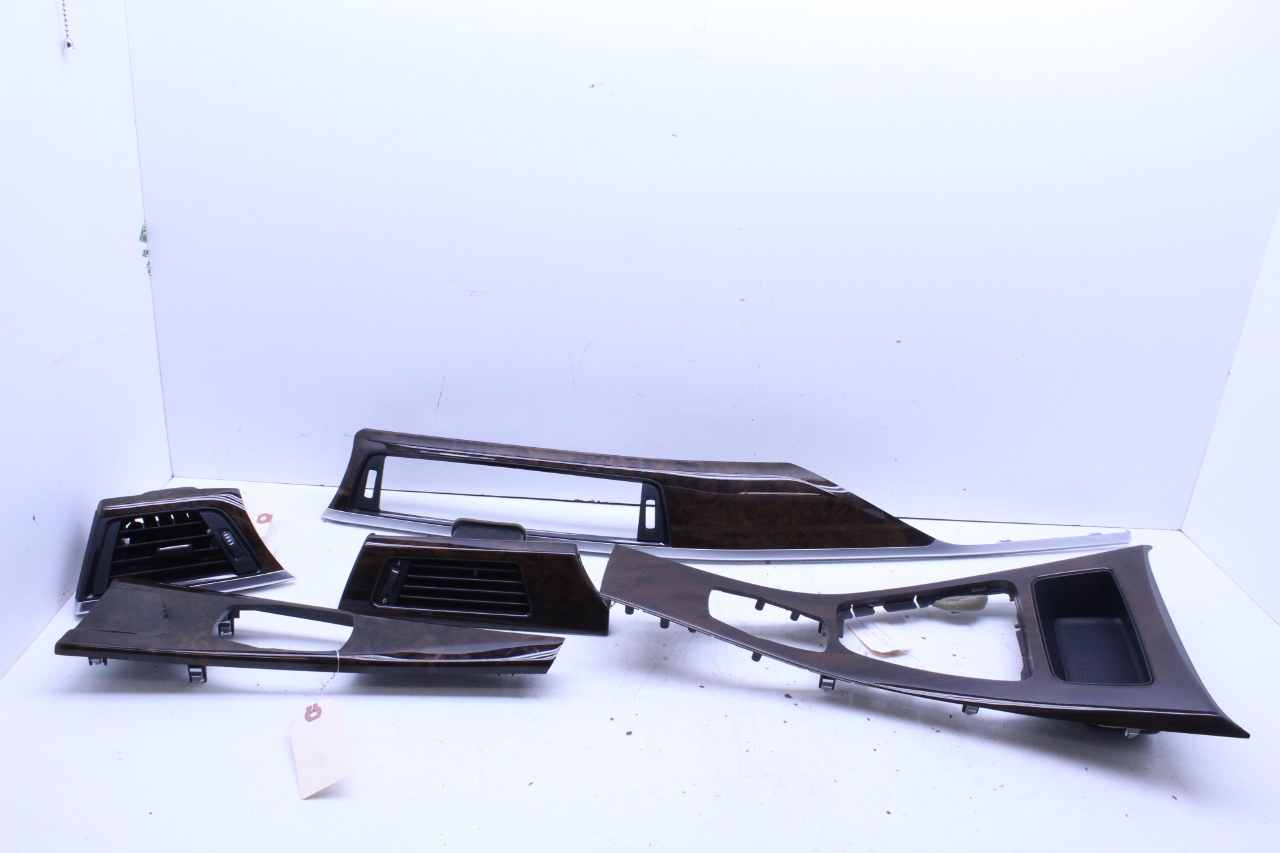 2012-2015 BMW 335i Center Console Dash Vent Grille Wood Trim Set
