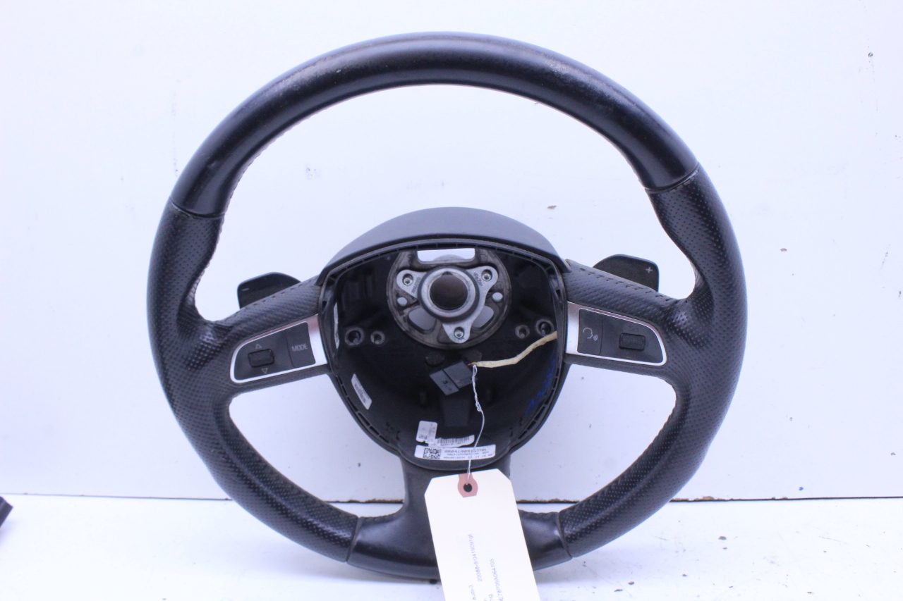 2009 2010 2011 2012 Audi A3 Steering Wheel Paddle Shift 3 Spoke Leather 8R0419091GT OEM