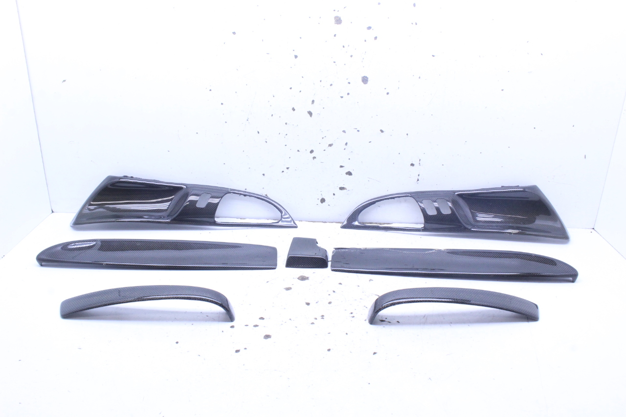 2005 2006 2007 2008 Porsche 911 997 Carbon Fiber Door Panel Trim Set Damaged OEM