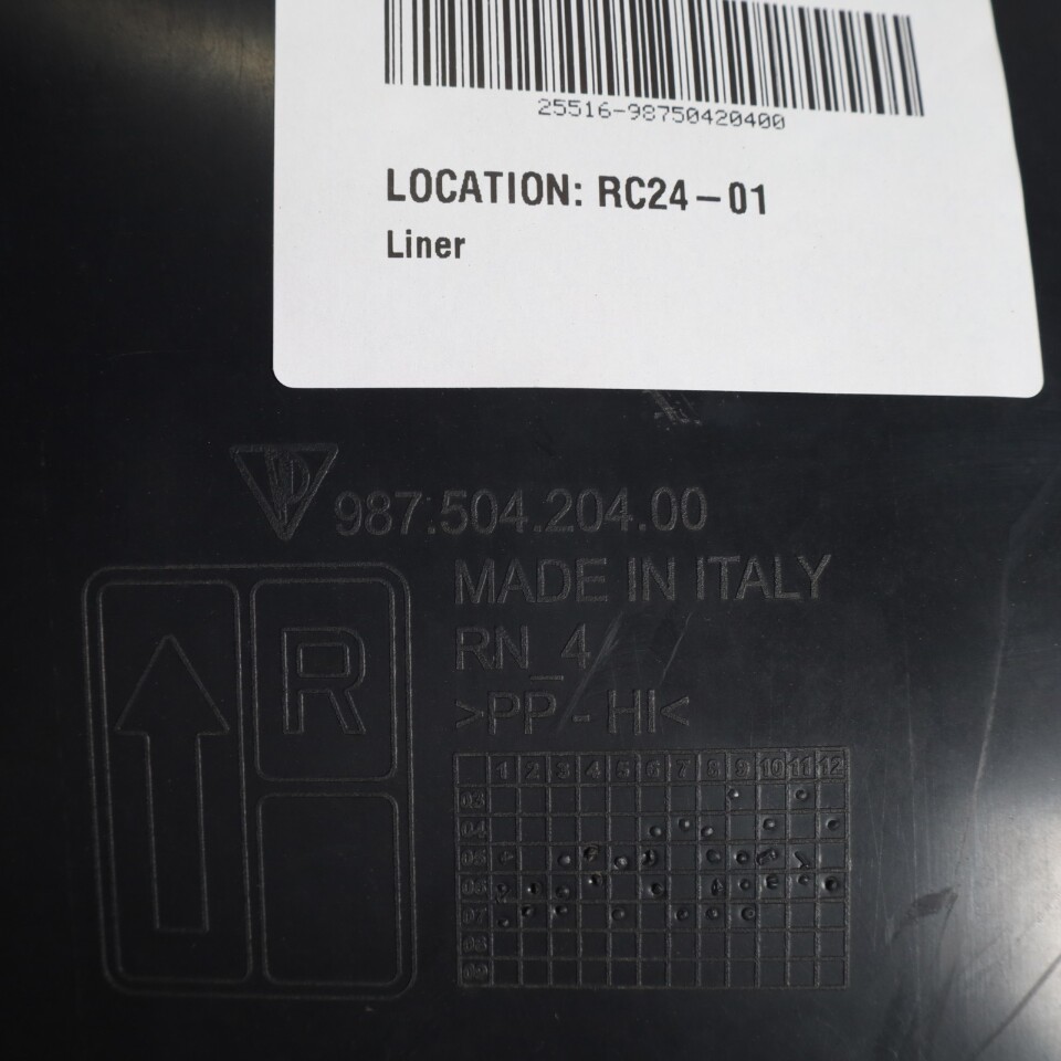 2005-2012 Porsche Boxster Cayman 987 Right Front Fender Liner Rear Half OEM