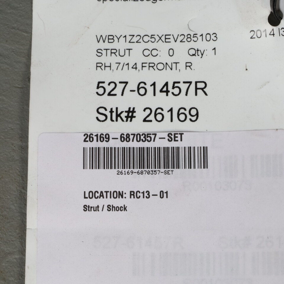 2014-2021 BMW i3 I01 Front Strut Shock Spring Set Right / Left OEM 31316880097