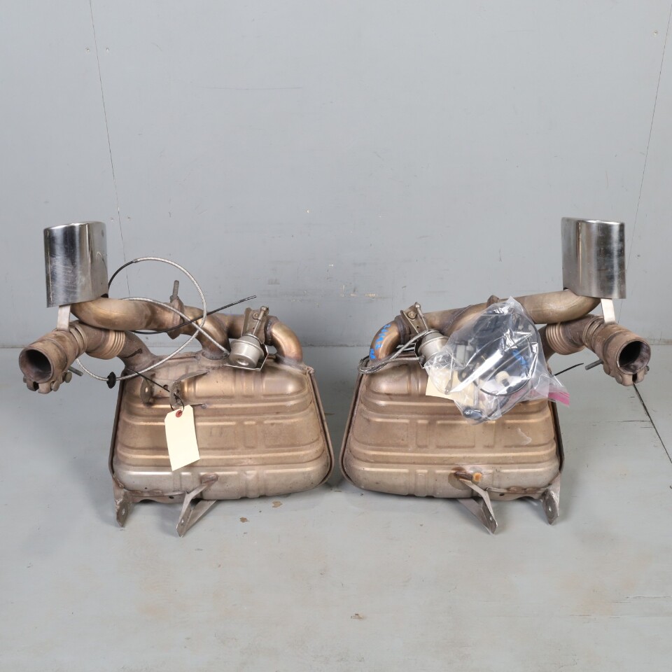 2002-2004 Porsche 911 996 Eisenmann Valved Sport Exhaust Mufflers Pair PSE OEM