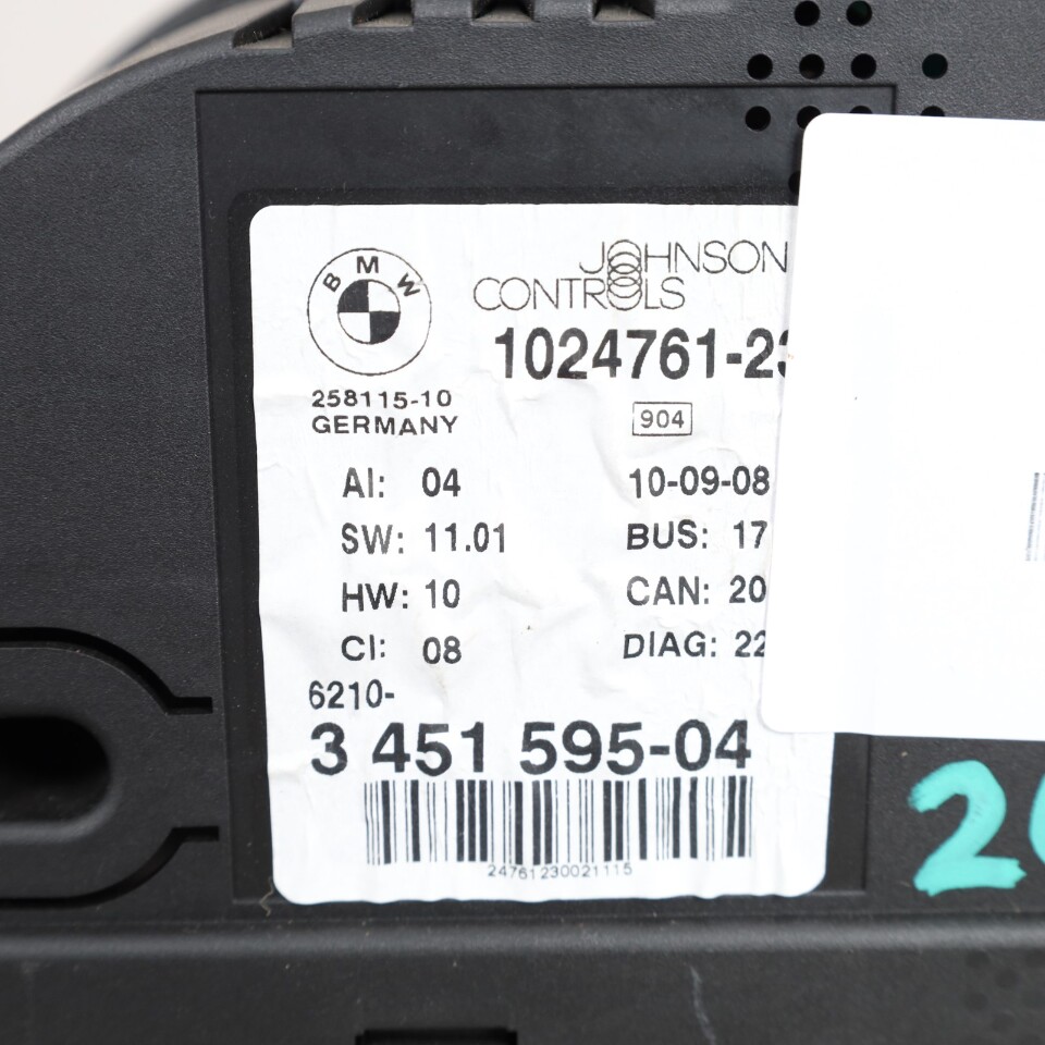 2007-2010 BMW X3 E83 Speedometer Instrument Cluster OEM 62103451595