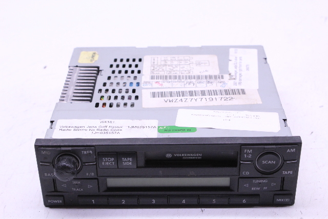 Volkswagen Golf Jetta Passat Stereo Radio Receiver Cassette CD Player 1JM035157A OEM