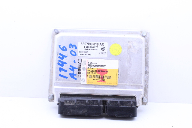 2003 Audi A4 1.8L Turbo Engine Computer Module ECU ECM DME 8E0909018AX OEM